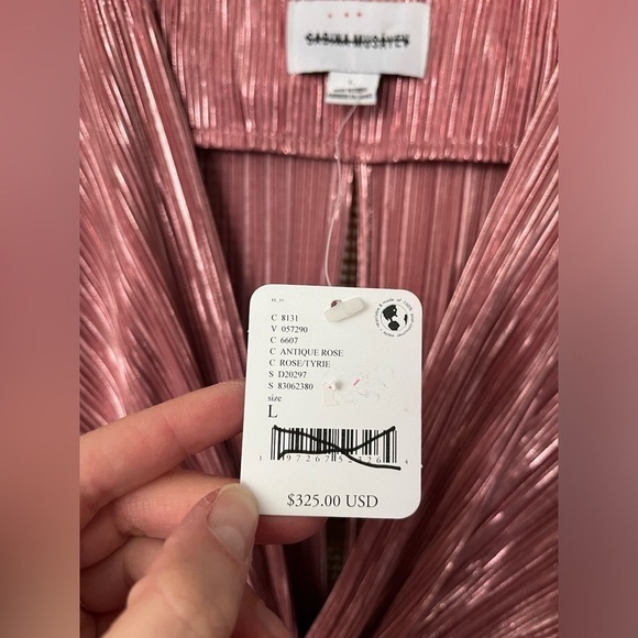 Sabina Musayev Golda Pleated Mini Dress in Rose Gold - Picture 9 of 14